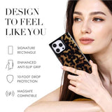 Rectangle Case for iPhone 16 Pro Max, Compatible with MagSafe, Chestnut Tortoiseshell
