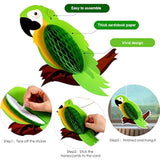 10 Pieces Tropical Birds Honeycomb Paper Cutouts, Parrot Honeycomb, Hawaiian Summer Beach Luau Party Hanging Decorations For Tiki Bar Home Classroom Supplies