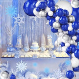Birthday Party Royal Blue Silver And White Balloon Arch Kit Latex Balloon Garland Kit For Baby Shower Father'S Day Graduation Party And Theme Party