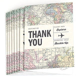 Big Dot of Happiness World Awaits - Travel Themed Party Thank You Cards (8 count)