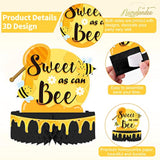 9-Piece Bumble Honeycomb Centerpieces - Table Decorations For Birthday Party, Baby Shower, Gender Reveal Party Supplies