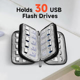 Usb Flash Drive Case With Labels, Gifts For Men, Usbs Case Organizer Holds 30 Pcs, Usbs Storage Cases, Usb Sticks Holder, Thumb Drive Cases, Fits For Samsung/Sandisk/Jump Drive, Etc, Black