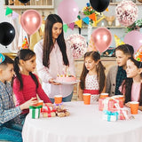 Pink & Black 55Pcs Balloon Set (12Inch) - Rose Gold Confetti, Female Gift, Ideal For Wedding, Birthday, Party Decoration