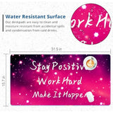 Large Extended Mouse Pad With Superior Micro-Weave Cloth, Inspirational Quote Mouse Pads For Desk,Waterproof Non-Slip Rubber Base Mousepad Desk Mat For Office/Home/Desktop,Pink Mouse Pad For Women