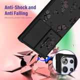 Samsung Galaxy S25 Ultra Case with Ring Stand, Black Butterfly Design, Cute Cartoon Style Phone Case