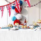 6 Pack 29X108 Inch White Metallic Foil Fringe Table Skirts Banner For Tinsel Streamer Garland Curtains Backdrop For Parade Floats Wedding Baby Shower Birthday Christmas Halloween Party Decoration