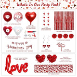 Valentine'S Day Decoration Kit,Valentine'S Day Decorations,Surprise Proposal Decorations, "Happy Valentine'S Day" Banner,Surprise For Girlfriend,Anniversary Party Decorations