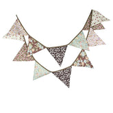 Brown Floral Collection 100% Cotton Banner – Rustic Floral Bunting for Wedding, Baby Shower & Party Decorations