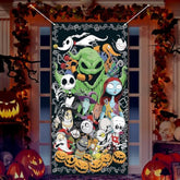 Halloween Door Cover Happy Birthday Photo Backdrop Halloween Birthday Party Decor