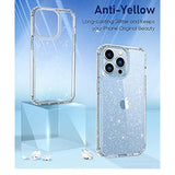 Compatible With Iphone 13 Pro Case, With Screen Protector + Camera Lens Protector, Clear Glitter Women Girls Protective Shockproof Phone Case, Cute Designed For 13Pro 6.1 Inch - Sparkle Clear