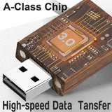 32Gb Wood Flash Drive 3.0 5 Pack, Rectangle Walnut Wooden Thumb Drive 32 Gb Usb Stick Gig Stick Usb3.0 Memory Stick Jump Drive For Backup Picturs/Videos Ideal Gift (5Pcs / Walnut)