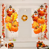 12PCS Pumpkin Turkey Foil Balloons Maple Leaf Thanksgiving Party Decor