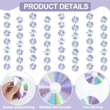 8-piece CD disco banners with hanging swirls for retro 50s-2000s music parties