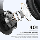 Bluetooth 5.4 Over-Ear Headphones, 70H Playback, Deep Bass Sound