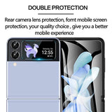 For Samsung Galaxy Z Flip 4 5G Epu Screen Protector 2 Pack And Camera Lens Protector 3 Pack Tempered Glass, Hd Clear Full Coverage Case Friendly