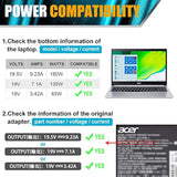 180W N18C3 Laptop Charger For Acer Nitro 5 7 An515-51 An515-53 An515-54 An715-
