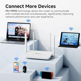 Ac1200 Wifi Router Dual Band Wireless Internet Router, Speed Up To 1.2 Gbps, 4 X 1000 Mbps Gigabit Ethernet Ports, Bridge/Repeater Mode, Guest Network, Ipv6, Easymesh, Parental Controls