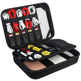 Electronic Organizer Travel Cable Organizer Bag Electronic Accessories Case Portable Tech Organizer For Tablet Apple Ipad 11In, Hard Drives, Cables, Chargers, Iphone, Power Bank, Black