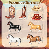 Cowboy Balloons Kit 12 Pcs Western Theme Balloons for Cowboy Birthday Party