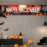 Happy Halloween Banner Large 120x20 Inch Yard Sign Outdoor Party Hanging Decor