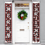 2 Pcs Merry Christmas Door Banners, Merry Christmas Hanging Couplet Merry Christmas Porch Sign Merry Christmas Decoration For Home Yard Door Christmas Decoration