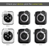 3-Pack Bling Cases Compatible For Apple Watch Case 38Mm With Built-In Screen Protector For Apple Watch Series 3 2 1 (38Mm, Black/Iridescent/Clear)
