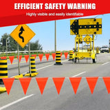 105Ft Safety Warning Pennant Banner Flags – Multipurpose Osha High Visibility Triangle Flags For Outside Fence, Roadwork, Party And Hazard Areas(Orange,45Pcs,105Ft)