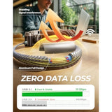 10Gbps Micro B To Usb C External Hard Drive Cable 1.5Ft, Nylon Braided External Hard Drive Cord Compatible With Macbook Pro/Air, Tablet/Ipad, Wd Seagate Toshiba Westgate, Samsung Galaxy S25