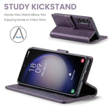 Wallet Case For Samsung Galaxy S23, Rfid Blocking Credit Card Holder, Pu Leather Folio Flip Kickstand Protective Shockproof Cover For Samsung S23 (Purple)