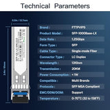 10Pack 1.25G Sfp Lc Module 1000Base-Lx Single-Mode Transceiver (Smf, 1310Nm, 20Km, Ddm) - Compatible With Cisco Glc-Lh-Smd, Ubiquiti Unifi, Meraki, Fortinet, Mikrotik, Tp-Link, Netgear, Aruba And More
