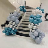 Teal & Peacock Blue Balloon Arch Kit 103pcs for Parties, Baby Showers and Weddings