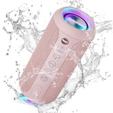 Portable Bluetooth Speakers, Ipx7 Waterproof Wireless Speaker With 24W Loud Stereo Sound, Deep Bass, Bluetooth 5.3, Rgb Lights, Dual Pairing, 30H Playtime For Home, Outdoor, Party