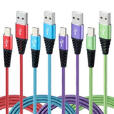 Type C Charger Cable 10Ft 4-Pack Fast Charging Cord Usb A To Usb C Cell Phone Charger Nylon Braided Compatible With Samsung Galaxy S10 S9 S8 Note 10 9 Pixel Lg V30
