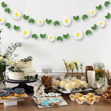 2 Pack Daisy Felt Flower Hanging Garland, Daisy Banner For Birthday Baby Shower Wedding Backdrop Party Decorations Supplies