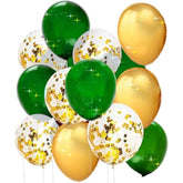 Green & Gold Graduation Decor – Balloons and Party Supplies for USF 2025, Birthday, St. Patrick's