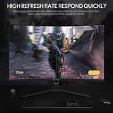 27" Curved Gaming Monitor, Fhd 1920X1080P, 144Hz/180Hz Computer Monitor, 1800R Va Screen, 120% Srgb, Amd Freesync, Hdmi & Dp, Wall Mount Install- Black