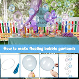130pcs Iridescent Clear, Blue & Purple Balloons β Mermaid and Under the Sea Party Decorations