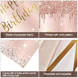 Pink Rose Gold Happy Birthday Door Banner Decorations, Happy Birthday Door Cover Backdrop Party Supplies For Women, Large 16Th 21St 30Th 40Th 50Th Birthday Poster Sign Decor