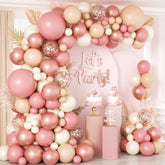 150Pcs Blush Pink Balloon Arch Kit for Boho Baby Shower, Wedding & Party Decorations