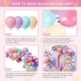 163Pcs Butterfly Pink And Purple Balloons Garland Arch Kit, Birthday Baby Shower Decorations Pink Purple Blue Confetti Star Balloons For Girls Women Mother Day Butterfly Party Baby Shower Supplies