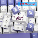 Rabbit Theme Keycaps-Thermal Sublimation Pbt Keycap Set,Japanese Radical, For