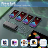 50000Mah Power Bank, Qc3.0 22.5W And Usb C Pd 20W Fast Charging, Built-In Flashlight, Suitable For Mobile Phones, Cameras, Tablets, Etc