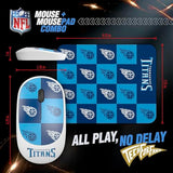 Collegiate Wireless Mouse And Mouse Pad- Checkered, West Virginia Mountaineers