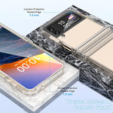 Designed For Galaxy Z Flip 4 Case With Hinge Protection For Samsung Flip 4 Full Cover Shockproof Slim Phone Protection Case Clear For Z Flip 4 5G(2023)-Clear