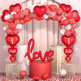 Valentine'S Day Balloons Kit - I Love You Balloons, White Red Heart Ba