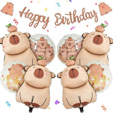 9-Pc Capybara Party Set Banner & Balloons for Capybara Birthday