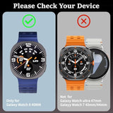 2-Pack Hard Pc Privacy Screen Protector Case For Samsung Galaxy Watch 8 44Mm,Full Protective Cover,Ultra-Thin Bumper With Tempered Glass For Galaxy Watch 8 44Mm, Clear+Clear