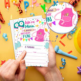 Baking Birthday Party Invitation, Kitchen Themed Fill-In Invites For Teens Boys & Girls, 20 Invitations With Envelopes (4" X 6"), Kids Cooking Party Favors Decorations And Supplies -57