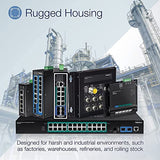 16-Port Industrial Gigabit L2 Managed Din-Rail Switch, Layer 2 Switch, 16 X Gigabit Ports, 32Gbps Switching Capacity, Extreme Temperature Gigabit Switch, Protection, Black, Ti-G160I