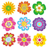 45 Pcs Spring Flower Cutouts Bulletin Board Decorations Springtime Cut-Outs For Classroom School Home Party Décor